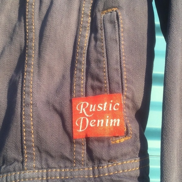 Rustic Denim - Denim Jean Jacket Cropped Indigo Blue Size Small - Picture 5 of 7